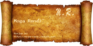 Moga René névjegykártya